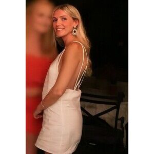 Reformation Larsa Dress Linen Mini Small Oversized Vacay Beach Cover Up